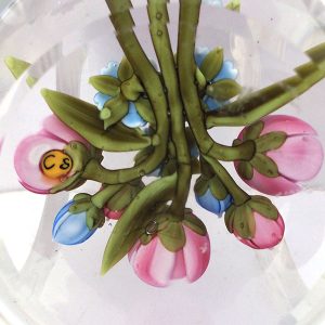 Small Pink Roses & Blue Flowers by Clinton Smith